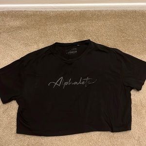 Alphalete Black Crop - Size Large